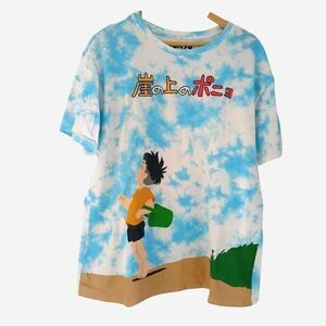Men's Ponyo x Studio Ghibli X Anime X Rare HTF Tie-Dye T-Shirt Studio Graphic